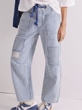 WE THE FREE By Free People: Moxie Railroad Low Slung Barrel Jeans NWT